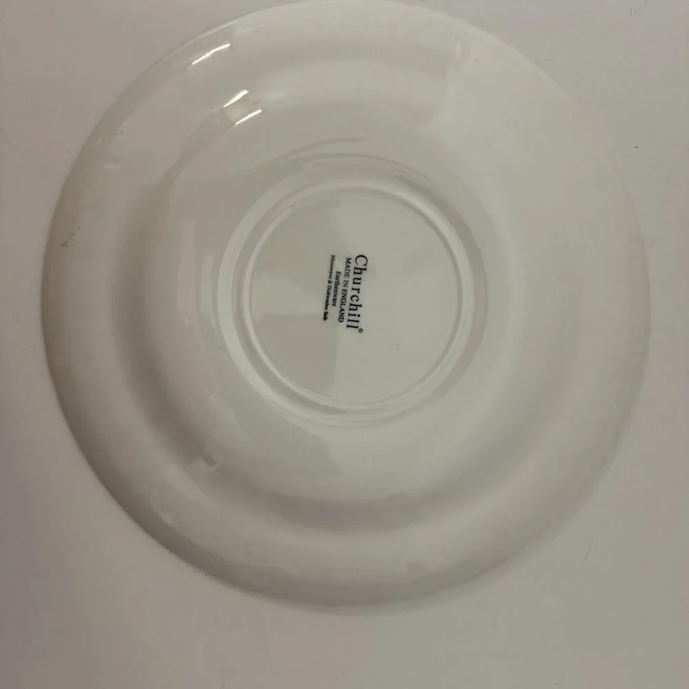 Churchill Ava Dinner Plate Porcelain White & Blue 10